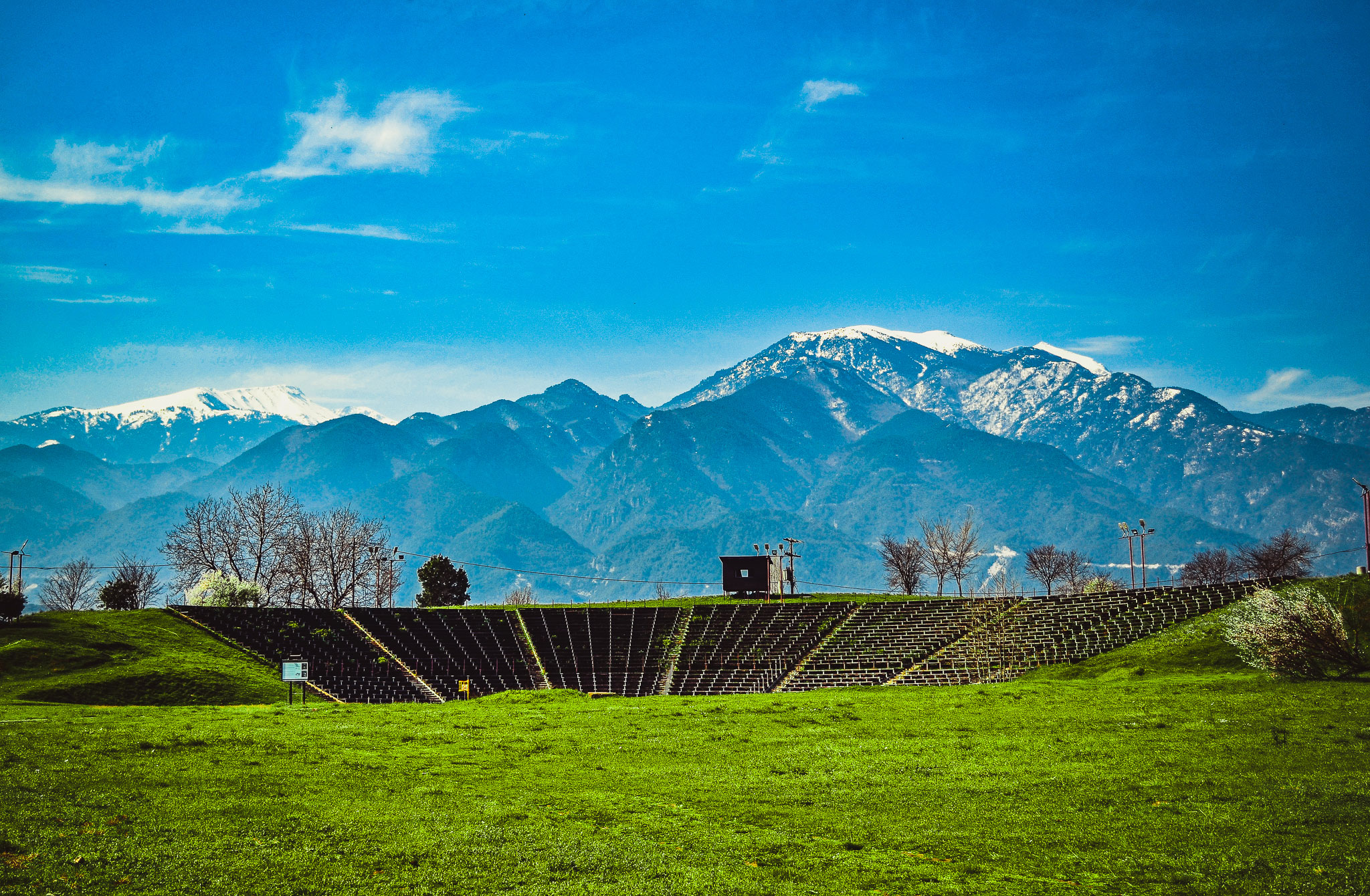 Olympus as seen from ancient Dion theatre